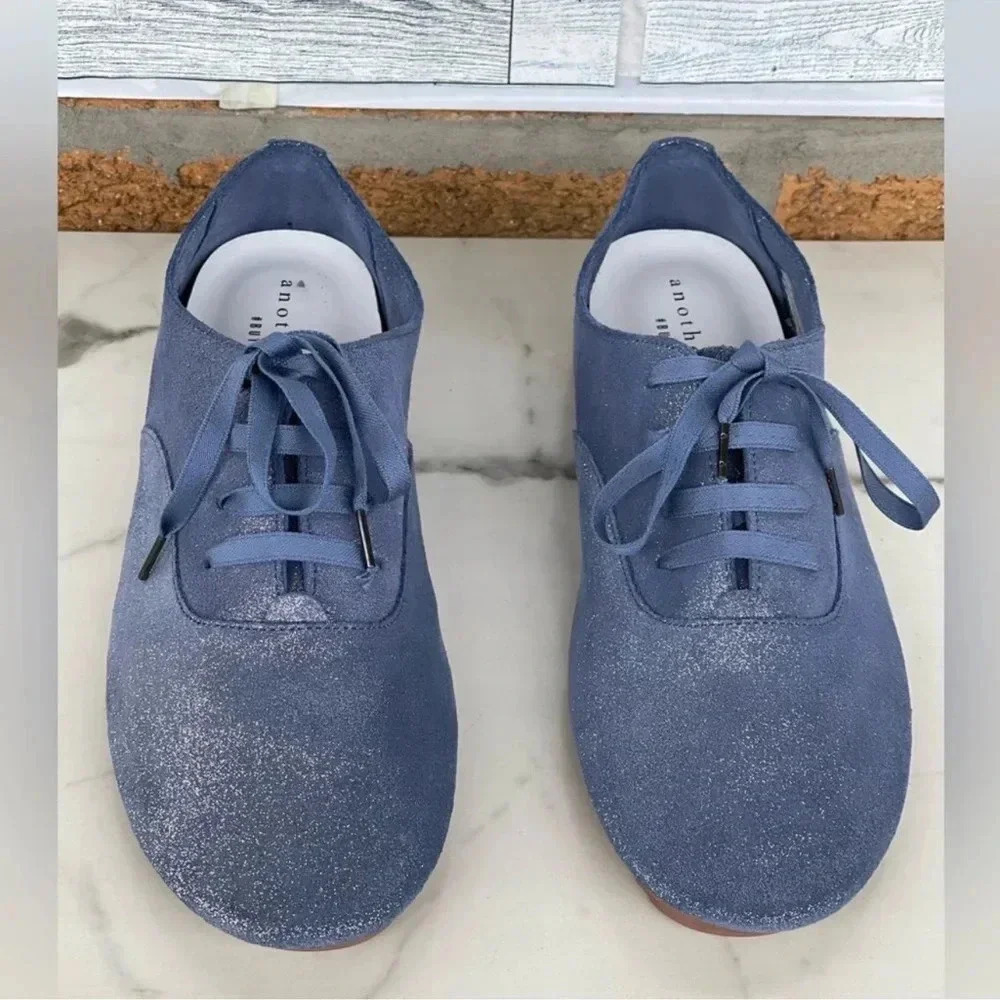 Another sole blue metallic oxfords size 37/7 - Picture 5 of 11